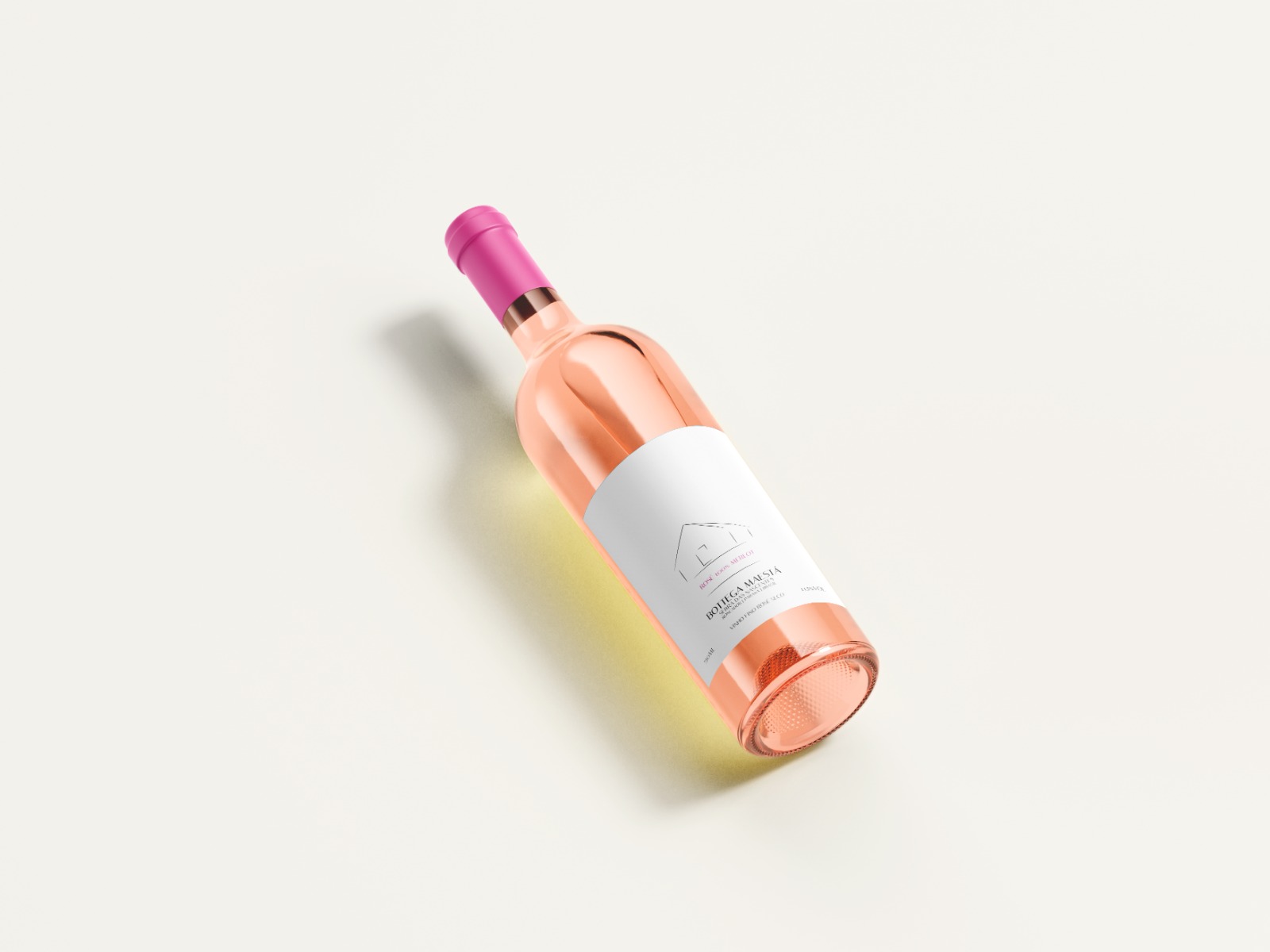 Garrafa Vinho Fino Rosé Merlot